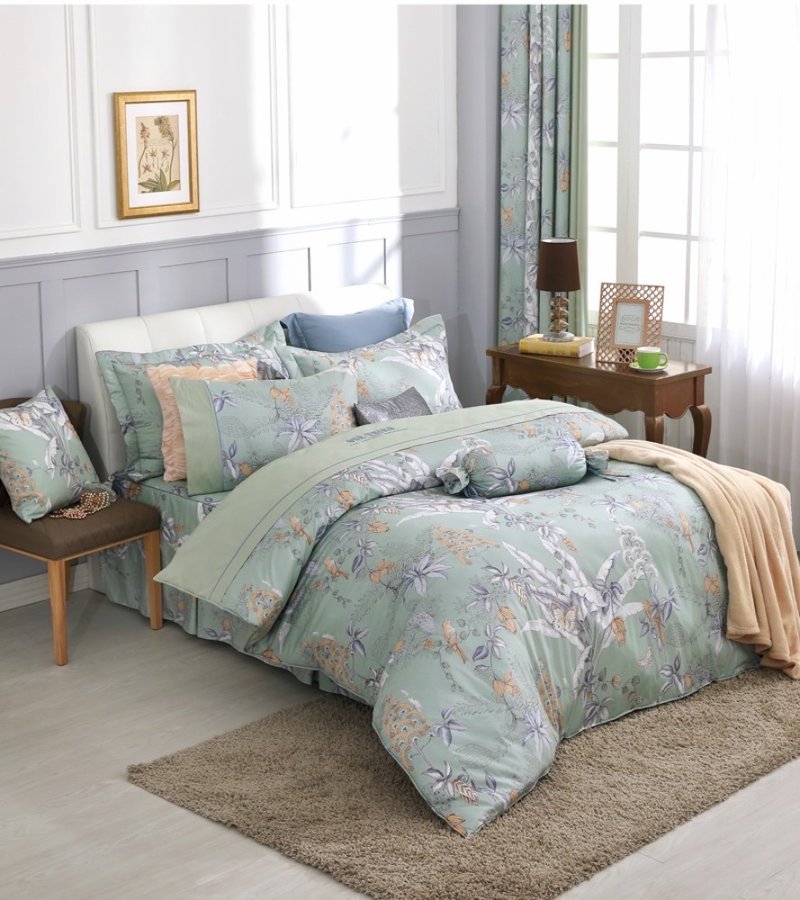 【R888 怡然自在】100% 40支精梳棉 凉被 - 寝具 - 棉．麻 绿色