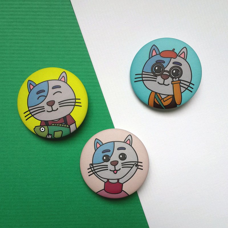 Meow~ /徽章 - 徽章/别针 - 塑料 多色