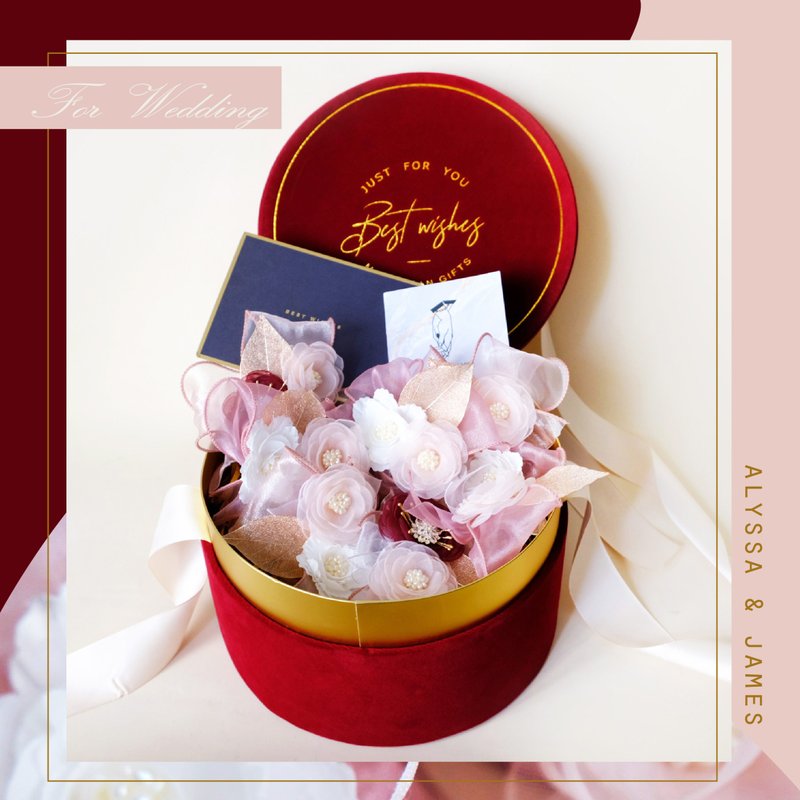 ALYSSA & JAMES x @Freanne.j 天然珍珠锆石婚嫁手花 - 手链/手环 - 珍珠 粉红色