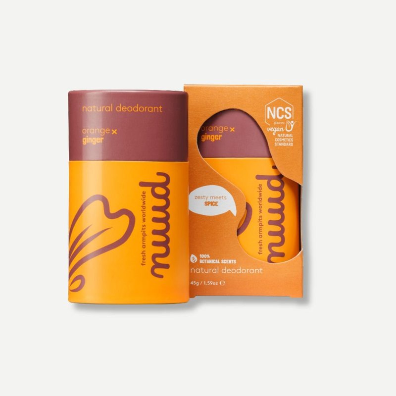 Nuud Care 纸管装天然高效香体膏 – 甜橙✕暖姜 - 香水/香膏 - 环保材料 橘色