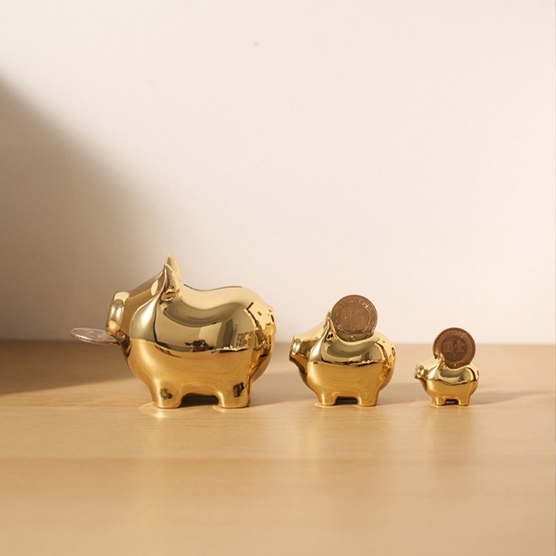 GOLDENPIG | 招财金猪 伍 22K金 - 摆饰 - 贵金属 金色