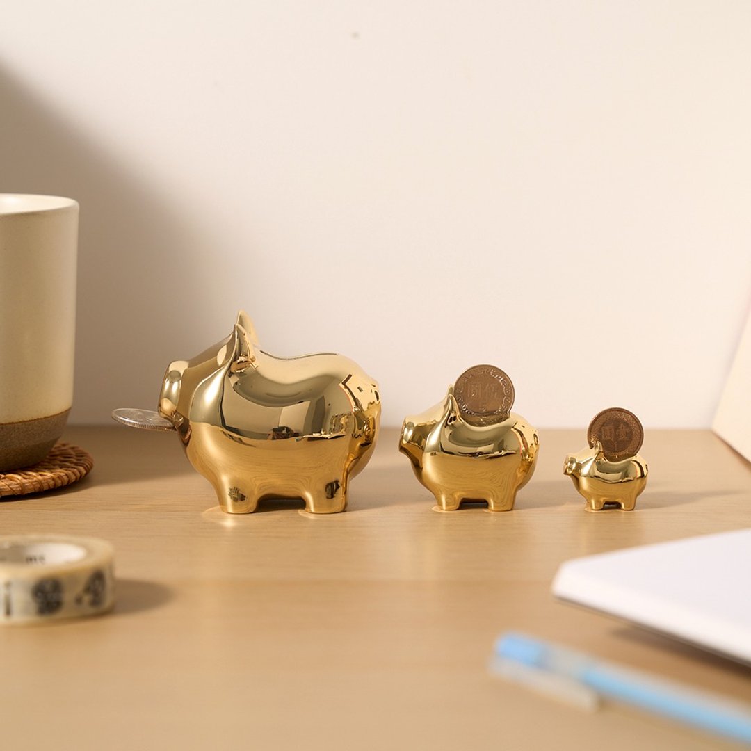 金猪 GOLDENPIG-伍 (亮金色) 限时赠品活动 9/26-10-/10 - 摆饰 - 贵金属 金色