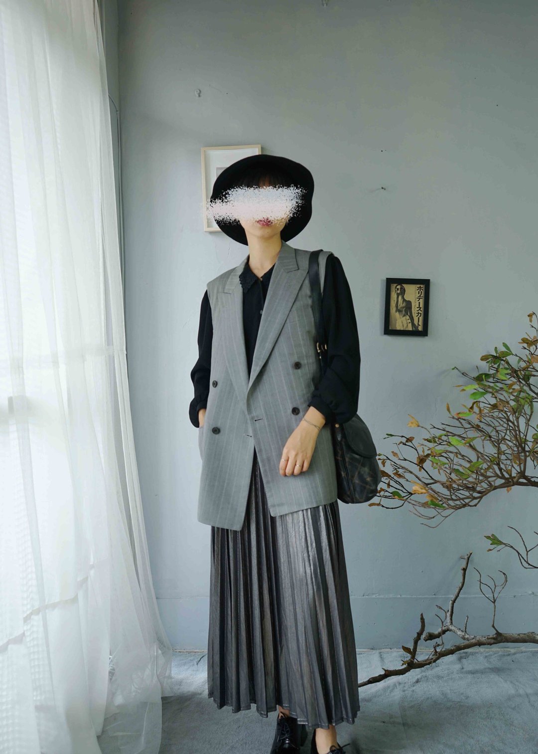 寻宝古着-Aquascutum London浅灰色实搭中性西装背心 - 女装西装外套/风衣 - 羊毛 灰色