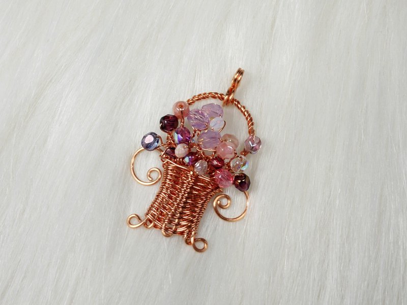 小花篮项链墬 (不附链条) - 项链 - 其他金属 