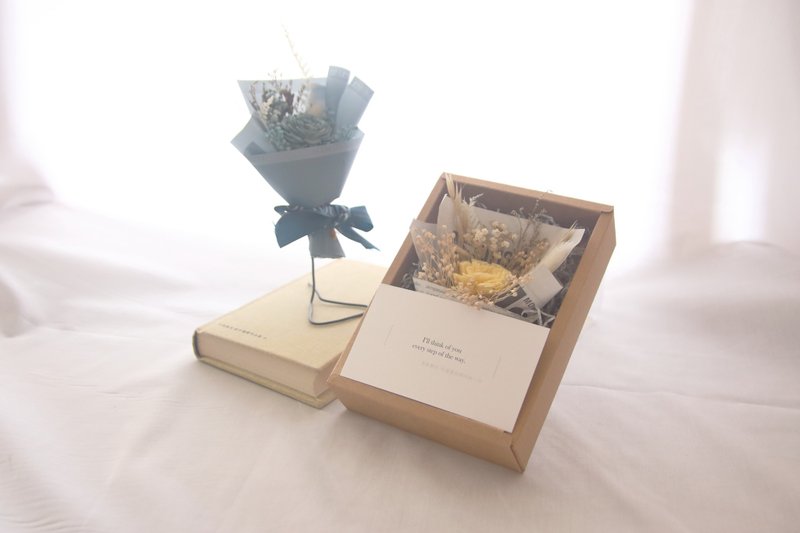 【柠檬黄小花束盒】经典系列 I 干燥花 I 永生花 I 礼物 I 精品 - 摆饰 - 植物．花 