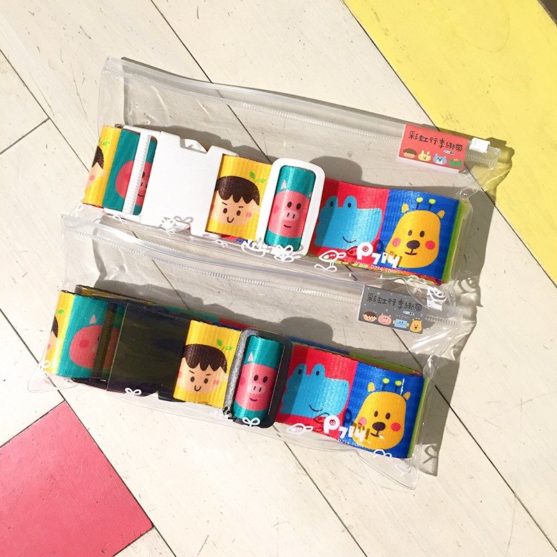 彩虹行李绑带_动物款+行李吊牌组合 - 行李箱/行李箱保护套 - 塑料 多色