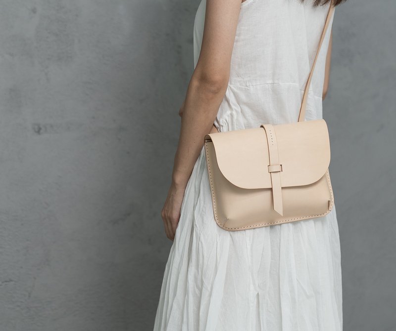 【切线派】扣条马鞍包手缝真皮女包斜挎包女大容量 - 侧背包/斜挎包 - 真皮 多色