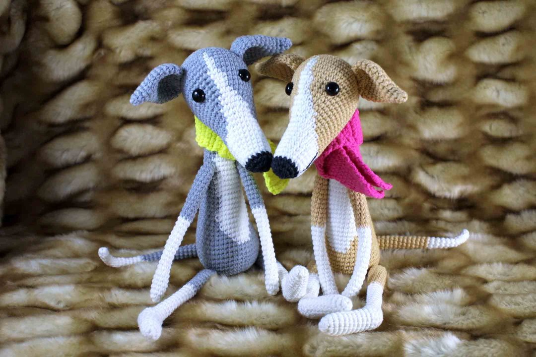 Crochet Greyhound Pattern . Crochet Whippet Pattern . Dog Crochet Pattern . - 手工艺教程/工具书 - 其他材质 
