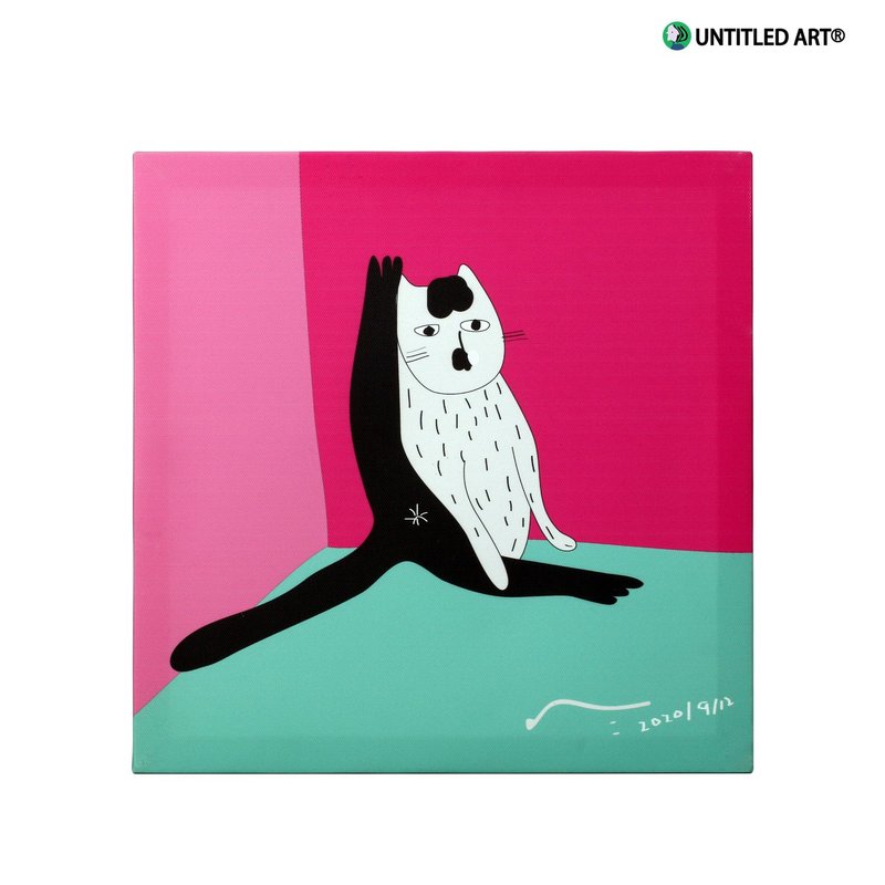 猫咪无框装饰画 抽象艺术微喷油画布 家具装饰品 原创设计 - 海报/装饰画/版画 - 其他材质 粉红色