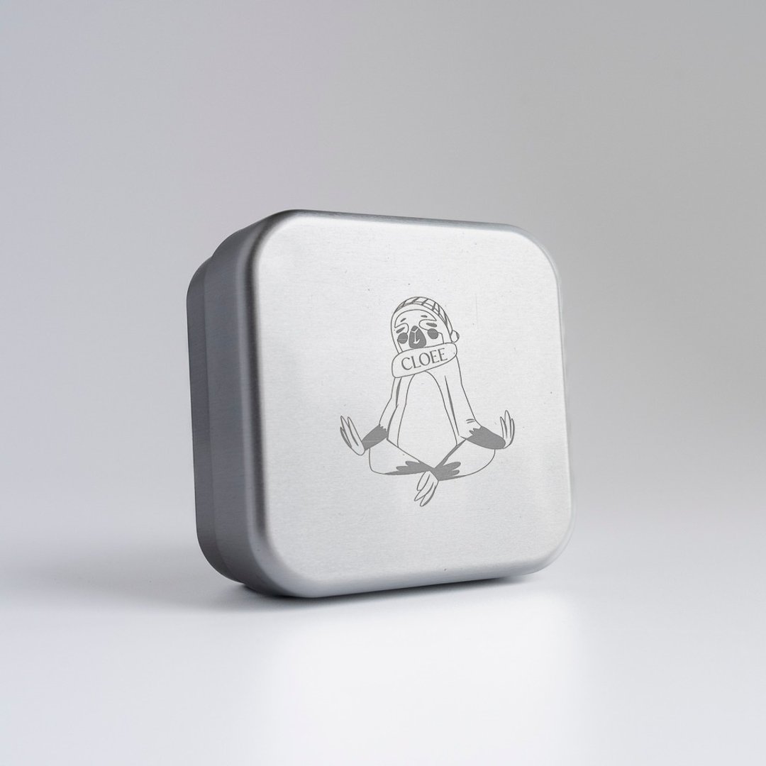 轻量旅行双层皂盒 - 树懒方型款 Travel Soap Container - 收纳用品 - 其他材质 银色