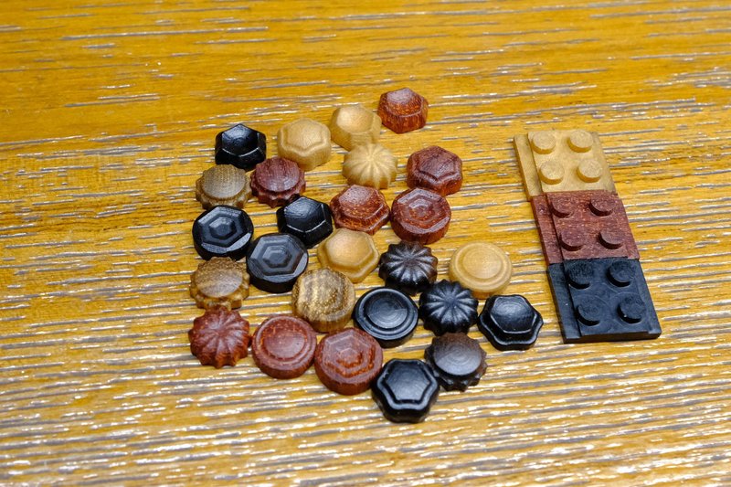 米里米特创意 原木 木快门按钮+积木热靴组合 适用LEICA  PEN-F FUJIFILM NikonDf 乐高 - 相机 - 木头 多色