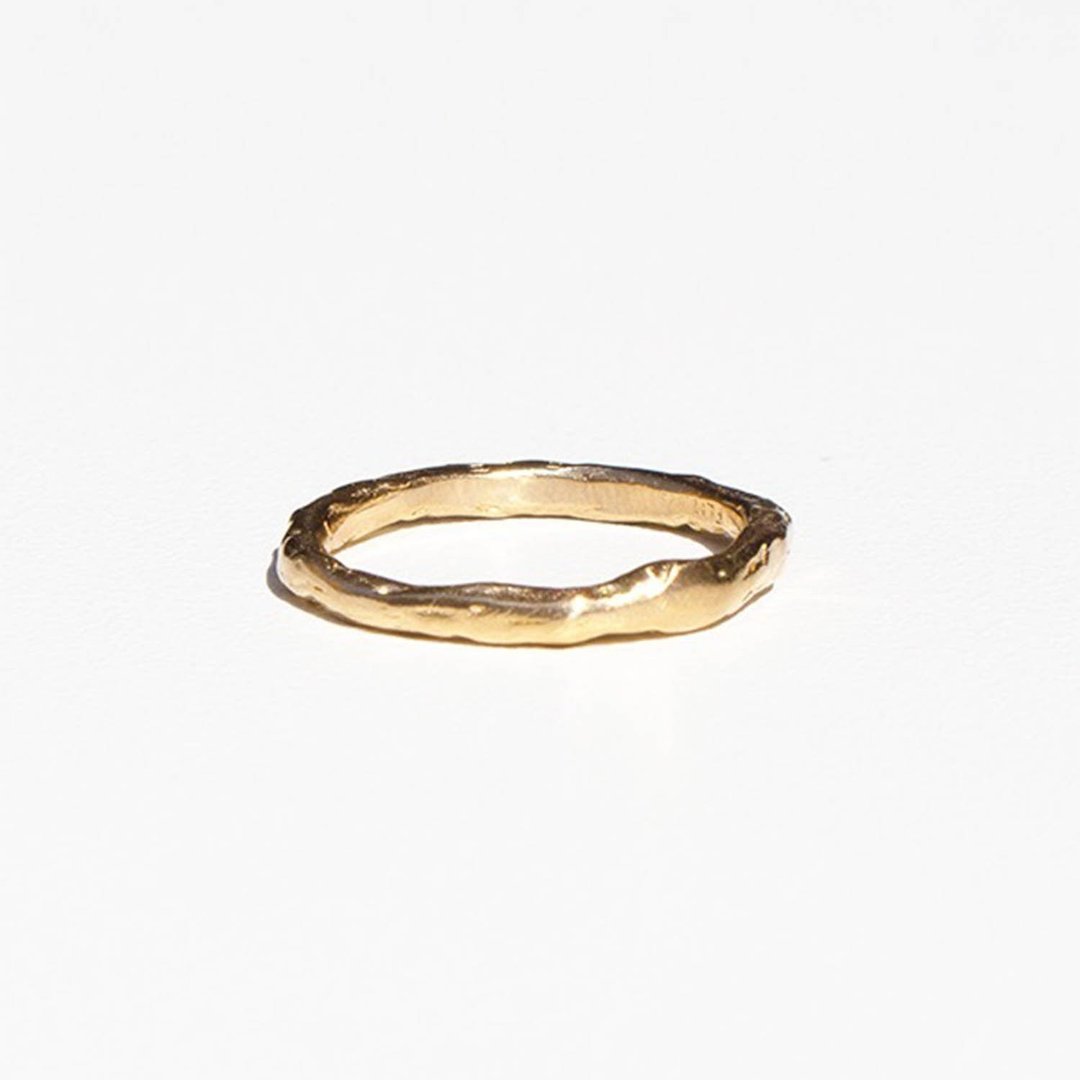 WAVE RING 003 (金色) - 戒指 - 纯银 金色