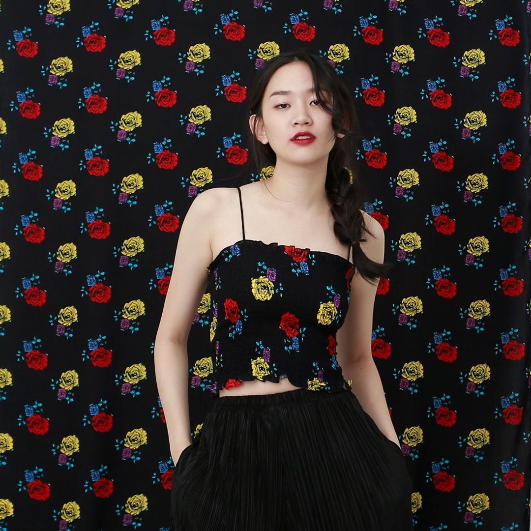 Aprilpoolday / ROSES SMOCK / Black / F - 女装上衣 - 棉 黑色
