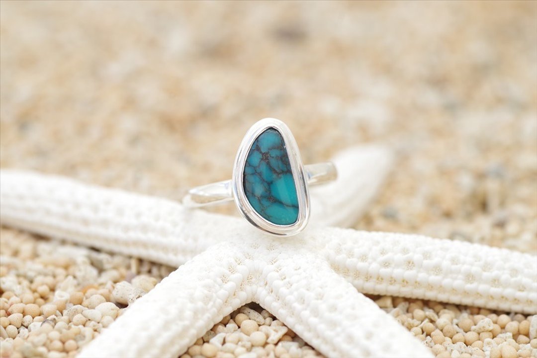 Turquoise Silver ring - 戒指 - 石头 蓝色