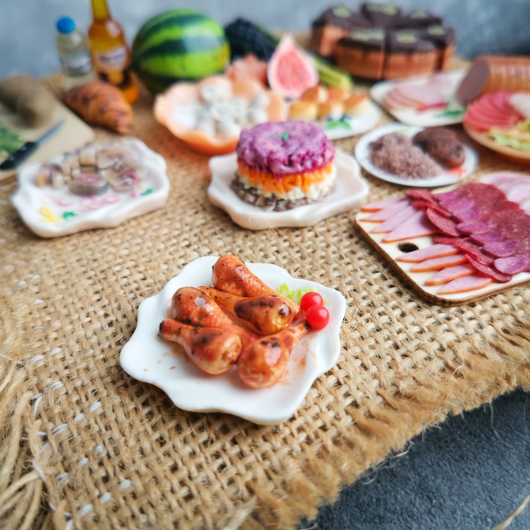 写实食物1:6炸鸡腿-玩具屋食物-芭比食物 - 其他 - 粘土 多色