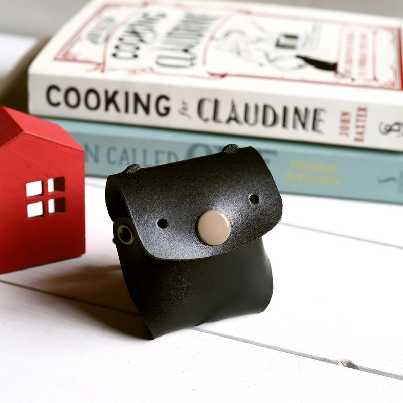 黑色 常见的Goody 真皮革手工Airpods保护套 - 数码小物 - 真皮 黑色