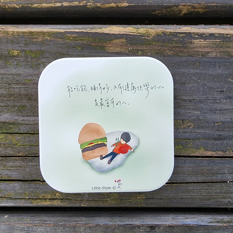 吸水杯垫-最富有的人 - 杯垫 - 陶 白色