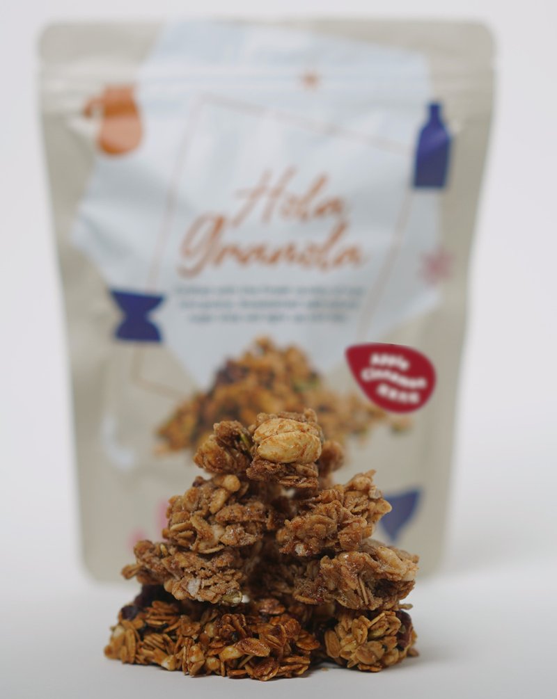 Hola Granola 苹果肉桂 - 谷物麦片 - 新鲜食材 卡其色