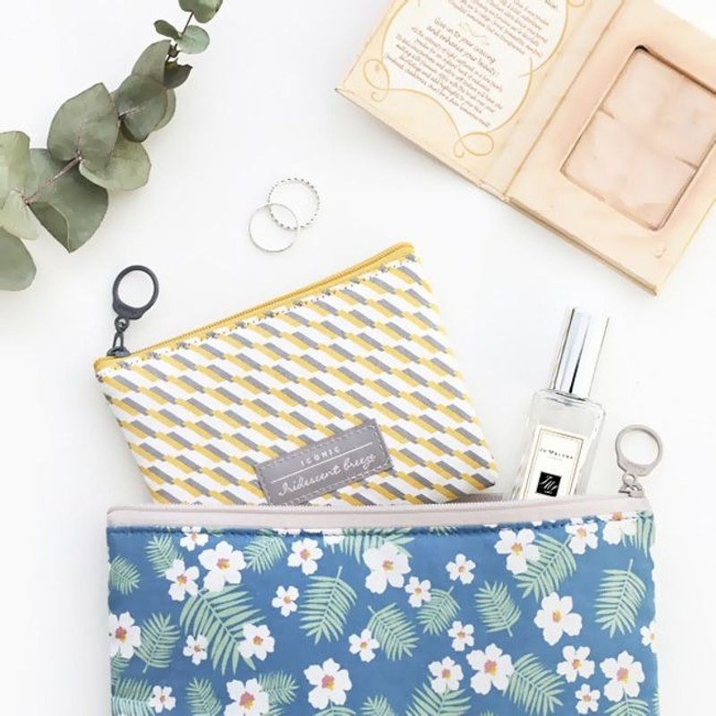 iconic收纳包-小清新棉质万用收纳袋SS-几何黄,ICO85942 - 零钱包 - 棉．麻 黄色