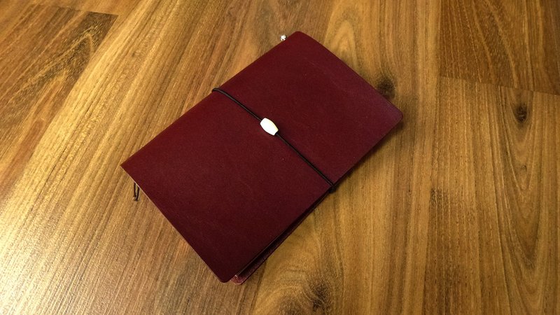 皮革 笔记本 A6尺寸 美国W&C马缰革(勃根地红) 手工制作  NBA601601 - 笔记本/手帐 - 真皮 红色