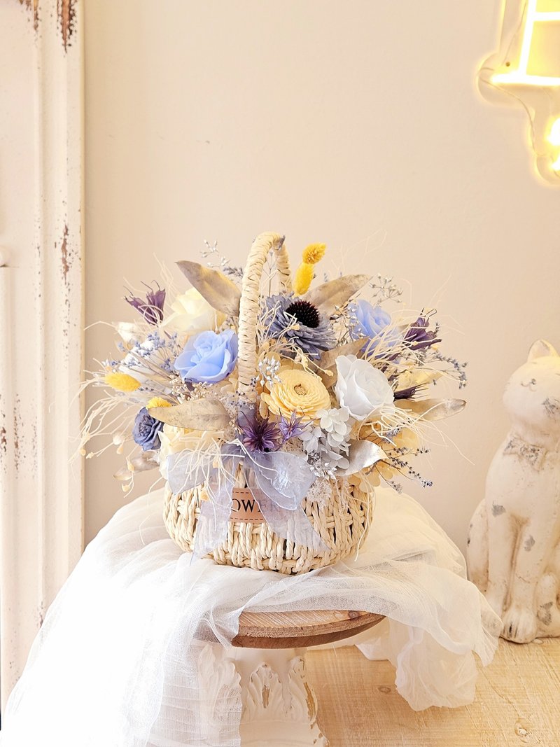 日本永生花 桌上型花篮 开幕花篮 升迁贺礼 新居落成 不雕花 - 干燥花/捧花 - 植物．花 