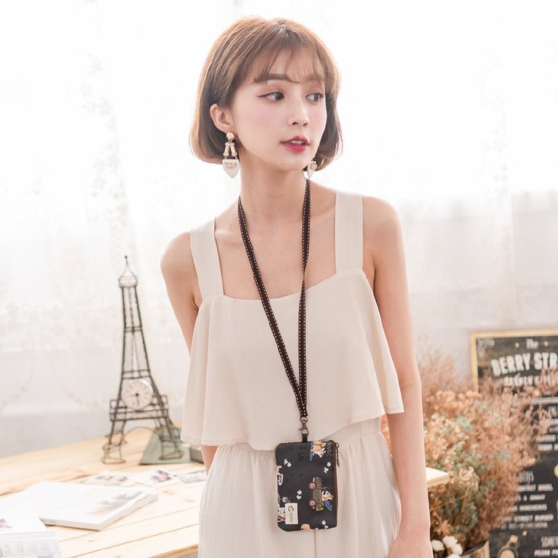 【岸上的喵咪-名片小零】 台湾制造直式颈挂卡片证件套 - 其他 - 防水材质 