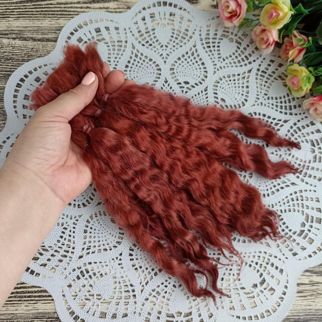 Mohair doll hair for Paola Reina, Blythe, Barbie, PukiFee, BJD, MSD, OOAK, Lati, - 发饰 - 羊毛 多色