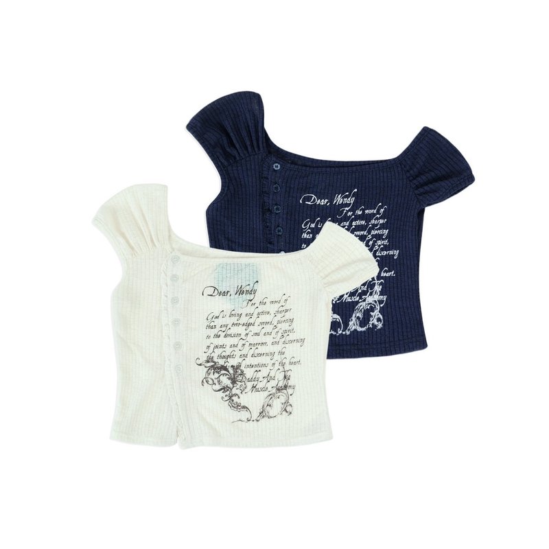 DADDY | Penet Top 可爱短版上衣 - 女装 T 恤 - 其他材质 