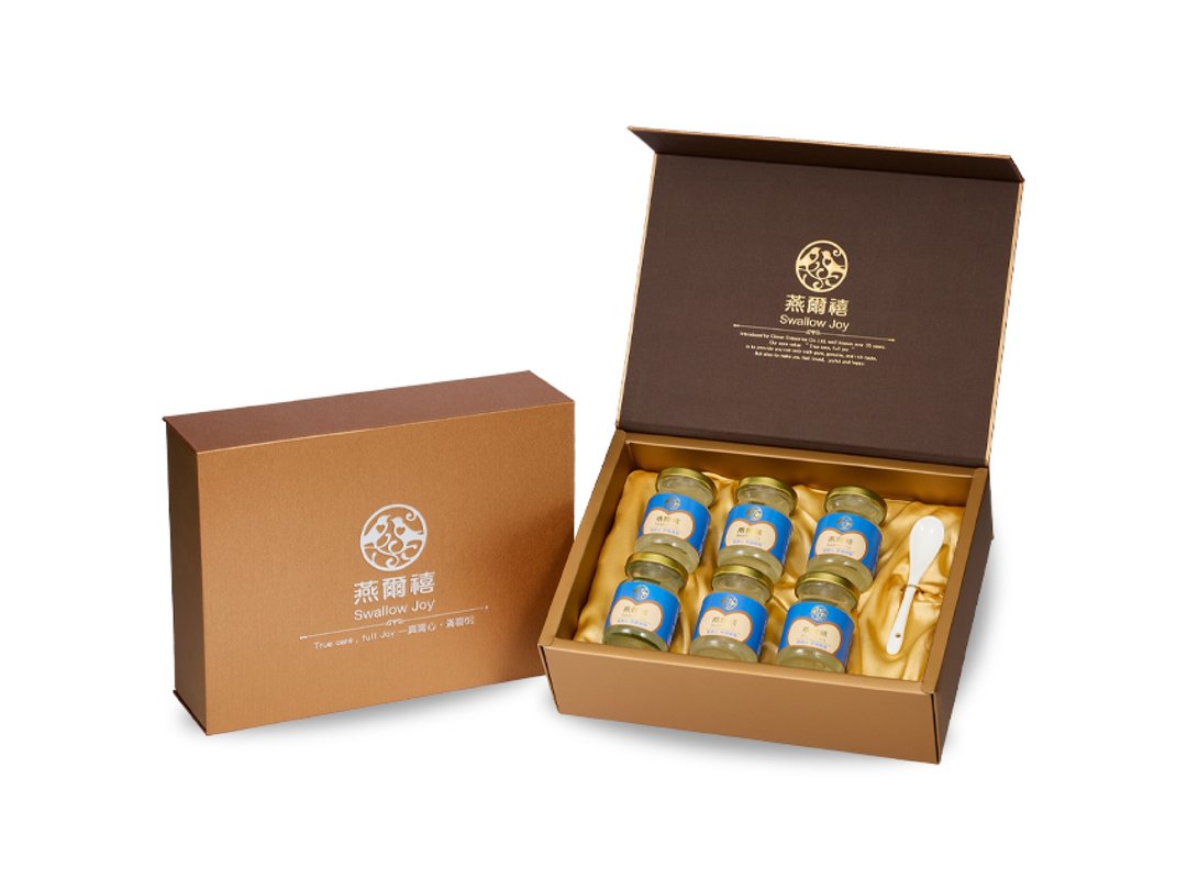 新上市【燕尔禧Swallow】官府经典即食燕窝-精致礼盒组6入装 - 健康/养生 - 玻璃 蓝色