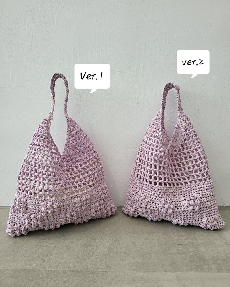阿拉里流浪包 Arari Hono Bag 아라리 호보백 手工鈎针编织包 - 手提包/手提袋 - 纸 