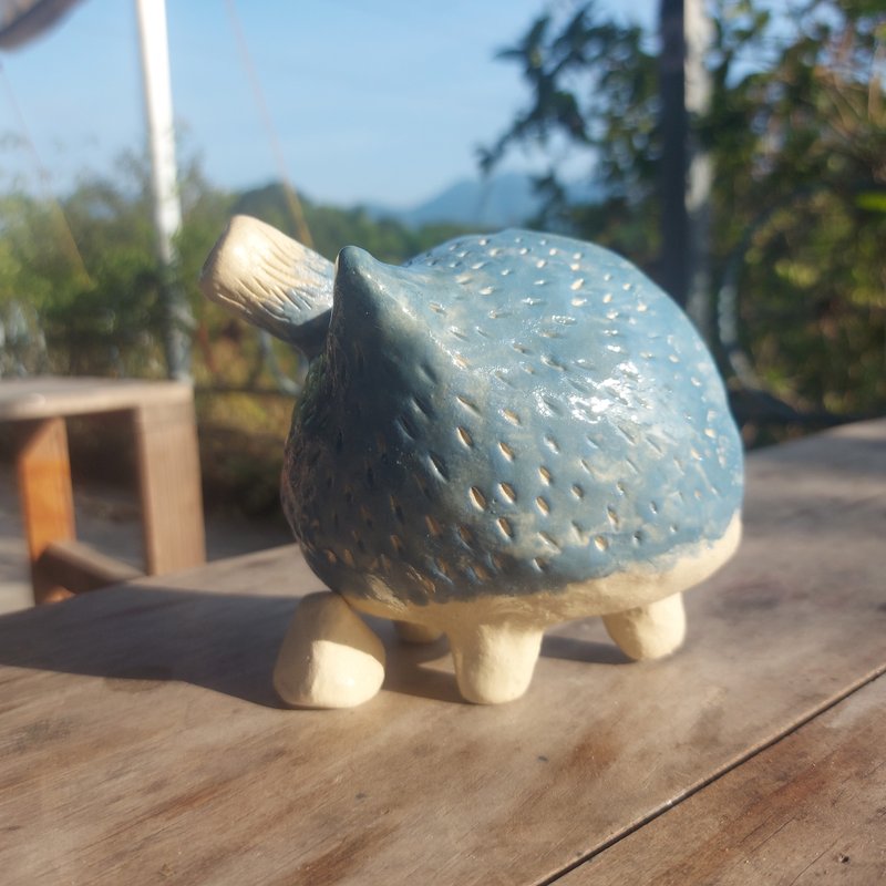山脚怪水蓝小屋　薰香圣木烛台居家摆饰 - 摆饰 - 陶 蓝色
