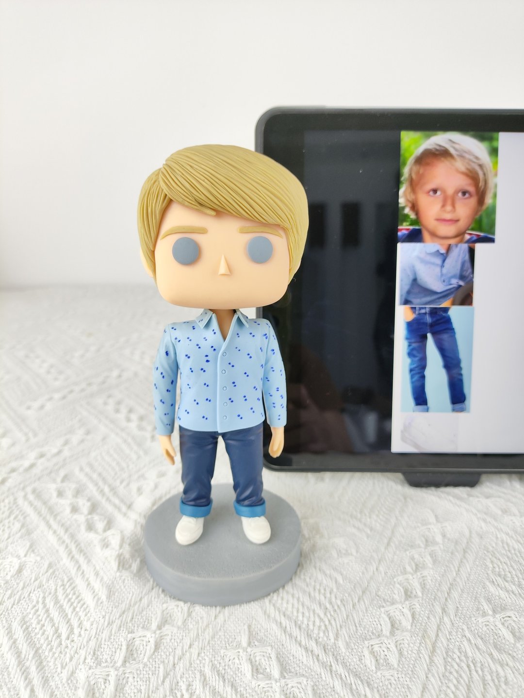 纯手工定制美国Funko Pop 自画肖像公仔娃娃男朋友老公生日礼物 - 玩偶/公仔 - 粘土 多色