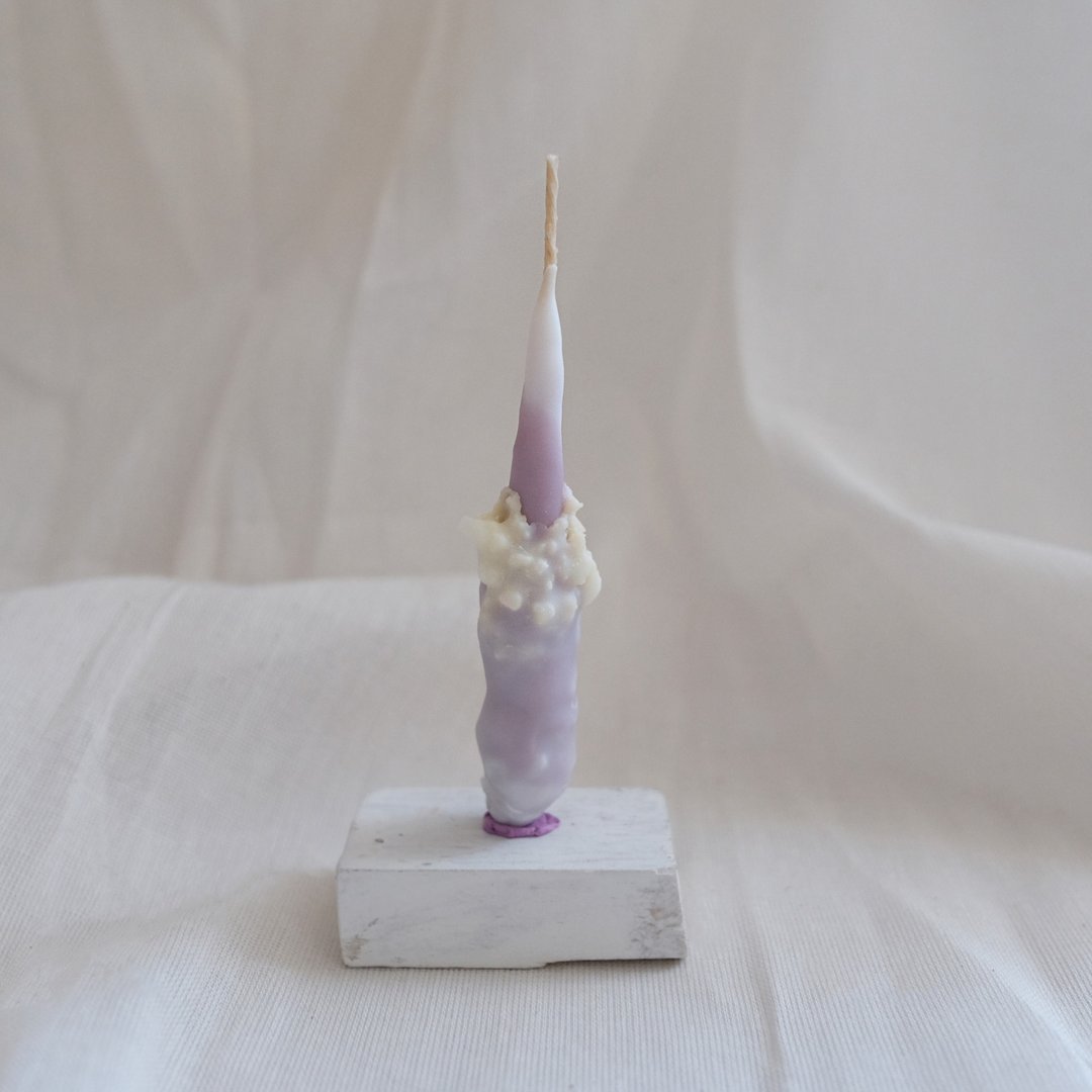 f i n g e r s | 中指头蜡烛 handmade candle #middle finger - 蜡烛/烛台 - 蜡 紫色