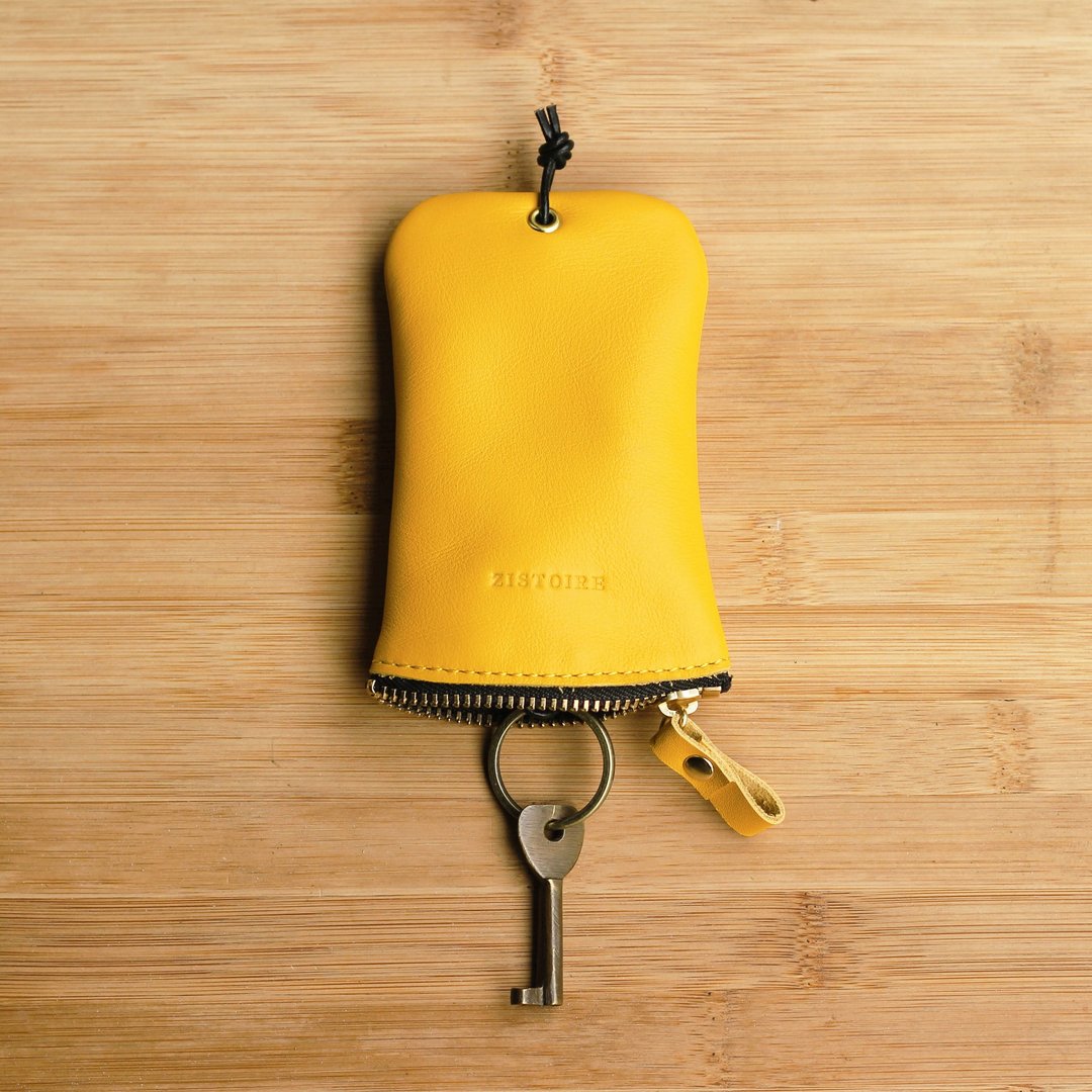 【Keys' Sweet Home / 钥匙包】ZiBAG-031/ 鹅黄色 Light Yellow / 春夏少量限定新色 - 其他 - 真皮 