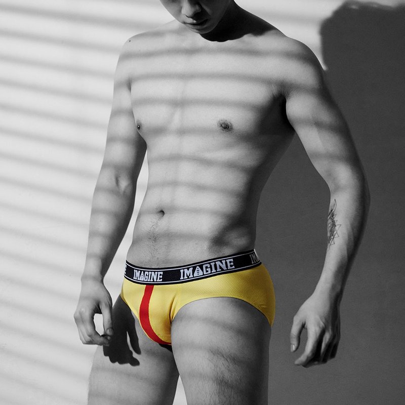 【Goorule】撞色激大三角内着_02 - 男士内衣裤 - 其他人造纤维 黄色