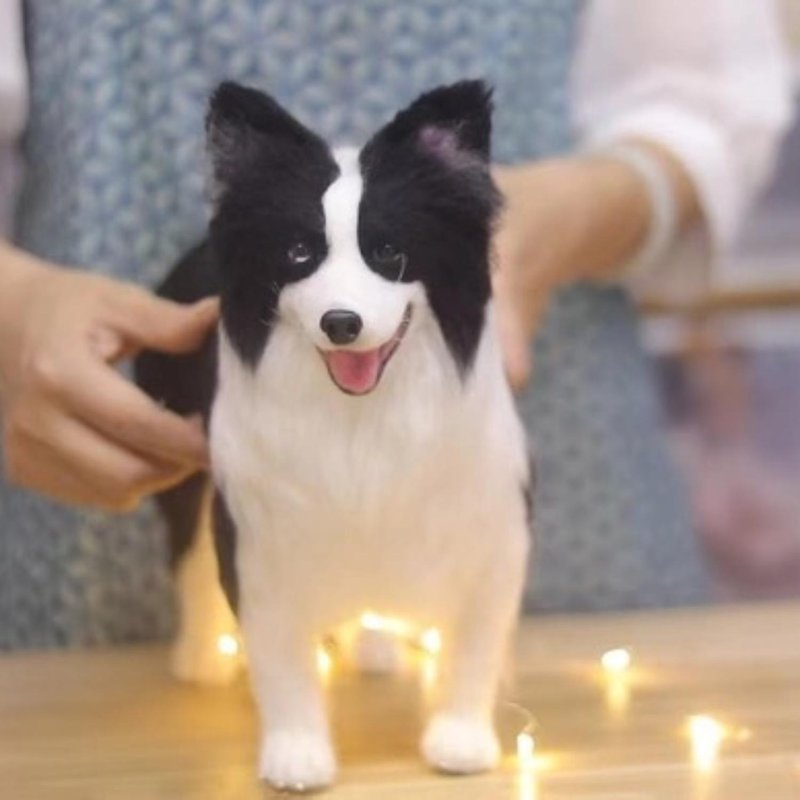 客制化逼真犬羊毛毡宠物娃娃 定制手工复刻狗狗猫咪毛小孩公仔 - 玩具 - 羊毛 多色