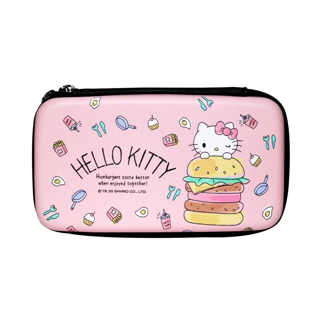 【Hong Man】三丽鸥系列 硬壳收纳包 Hello Kitty与汉堡 - 化妆包/杂物包 - 塑料 多色