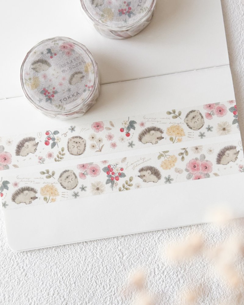 【Pinkoi 独家预售】和纸胶带 | 刺猬的野草莓探险 - 纸胶带 - 纸 