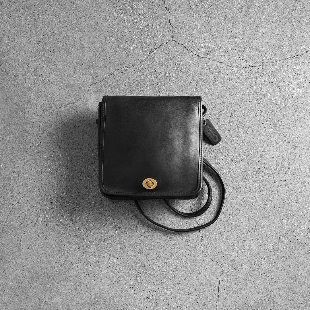 Coach 古董斜肩包 / 皮革包、二手精品古董、古董皮包、古董小包 - 侧背包/斜挎包 - 真皮 蓝色