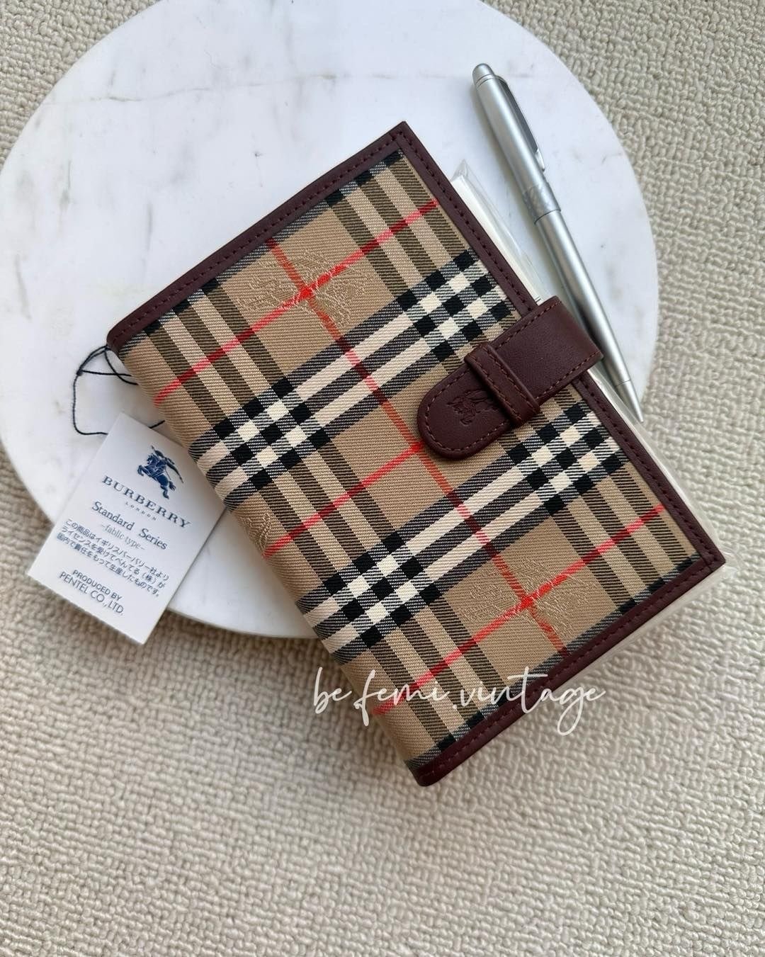 中古Burberry战马老花记事簿 - 笔记本/手帐 - 人造皮革 咖啡色