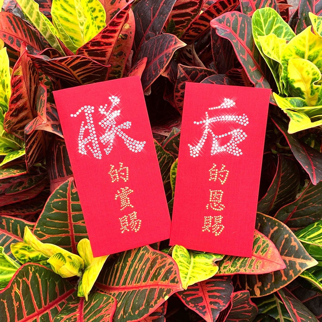 【GFSD】璀璨万用红包袋-【趣味文字系列-朕后恩赏  二入一组】 - 红包/春联 - 纸 红色
