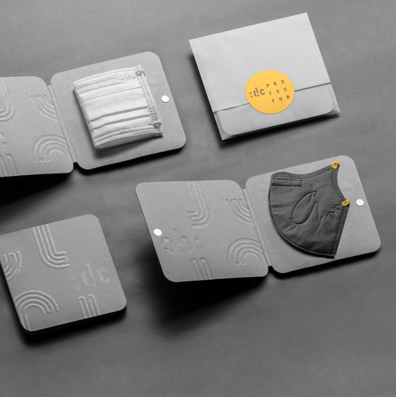 :dc克微粒  口罩收纳夹 (立体口罩专用 不含口罩) - 证件套/卡套 - 纸 银色