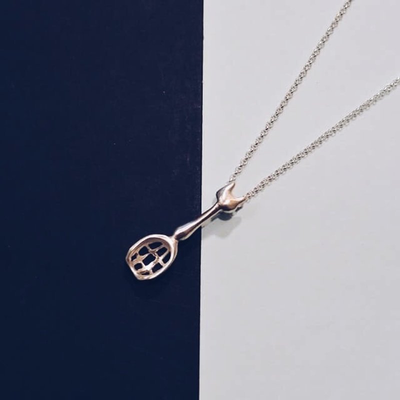 铲屎官-纯银项链 Cat Slaves-925silver necklace 猫奴必备 - 项链 - 其他金属 银色
