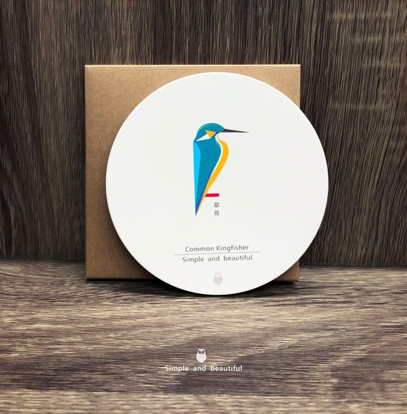 翠鸟-陶瓷吸水杯垫 - 其他 - 陶 红色