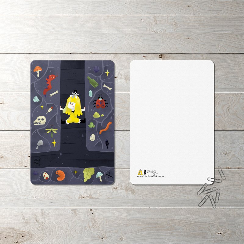 独家 -小雏菊地底下明信片 - 卡片/明信片 - 纸 蓝色