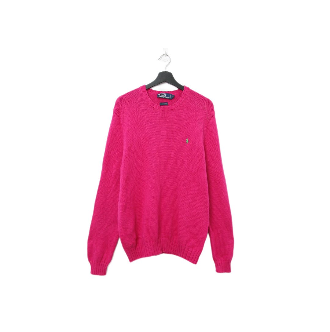 Back to Green-复古毛衣 桃红色 polo  ws-60 vintage sweater - 男装针织衫/毛衣 - 棉．麻 