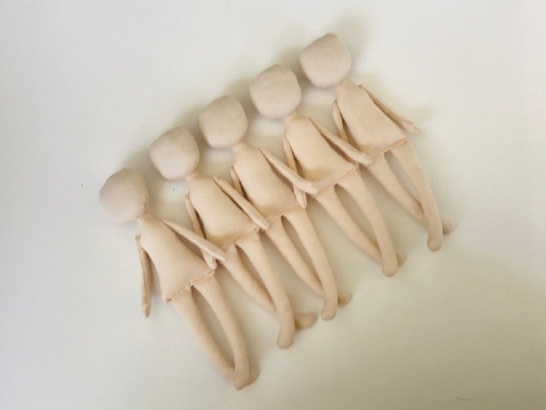 5 blank doll body 8inches 20cm rag doll body doll base - 编织/刺绣/羊毛毡/裁缝 - 棉 