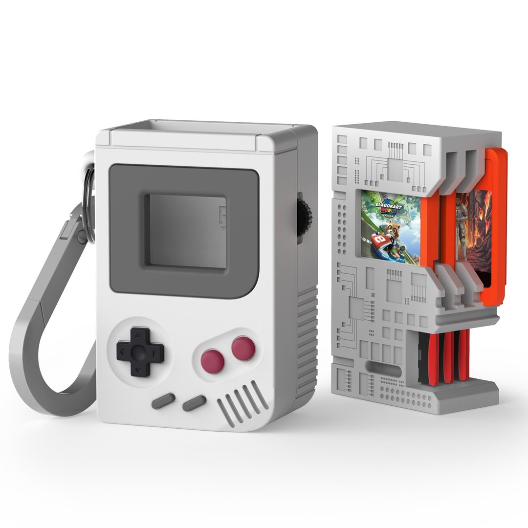 elago 任天堂 Switch 游戏卡盒钥匙圈 (NS1/NS2 游戏卡收纳) - 数码小物 - 硅胶 灰色