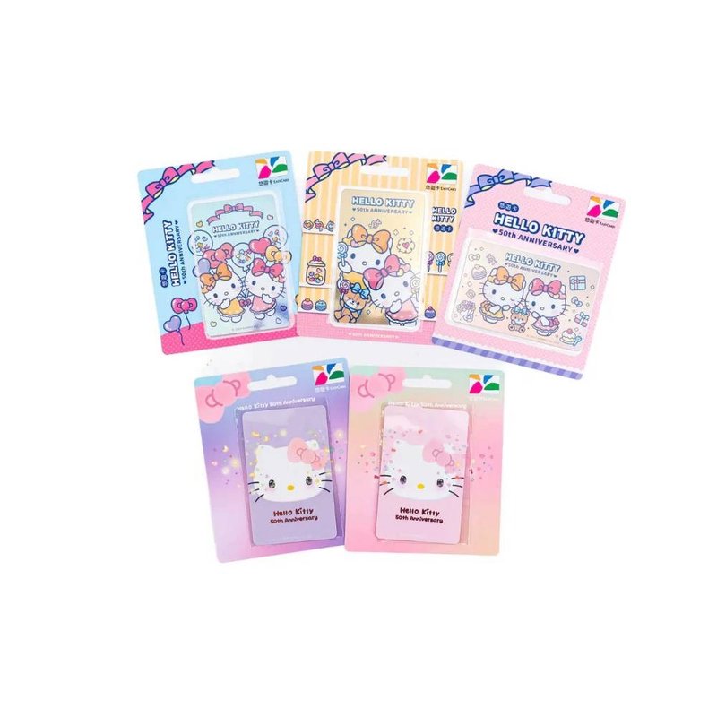 HELLO KITTY 50th悠游卡(生日派对/亮眼粉/亮眼紫/气球/棒棒糖) - 造型悠游卡/交通卡 - 其他材质 