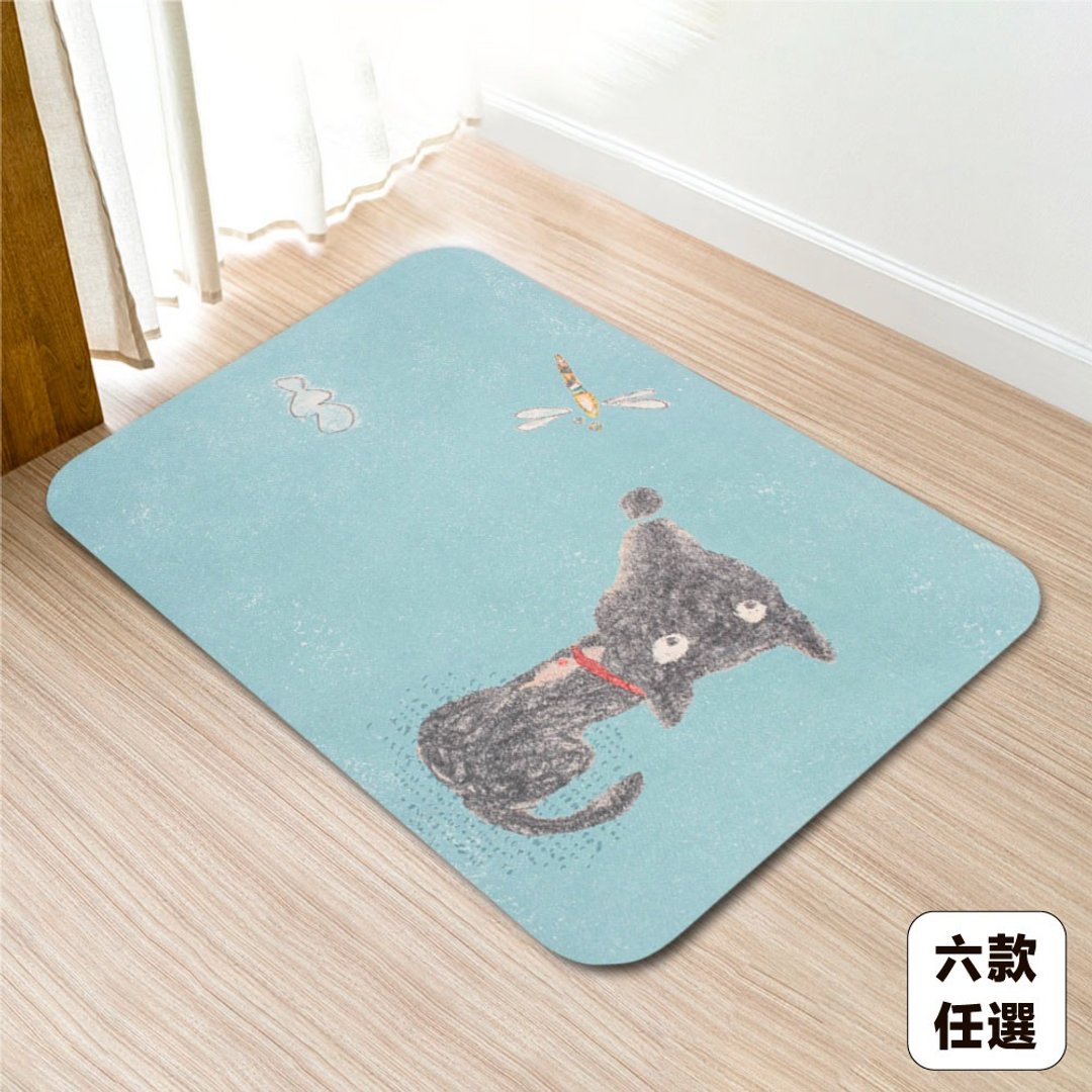 【rubber anne】20秒進階瞬吸 軟式珪藻土吸水地墊 窗花(60x40cm) - 地垫/地毯 - 其他材质 多色